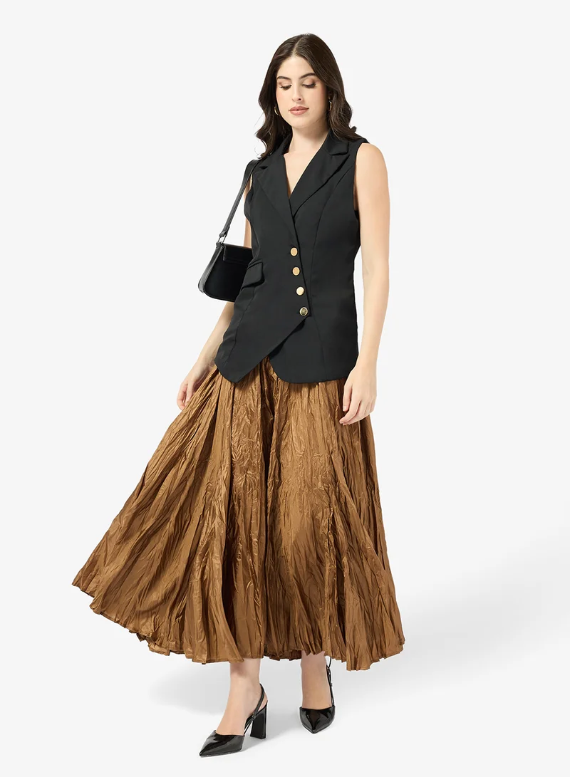 ايلا Crinkled A-line Skirt